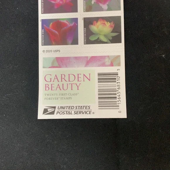 Vibrant Floral Design Stamp Set - Purple and Green